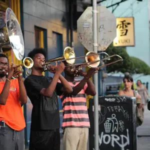 Band playing on the streets of New Orleans