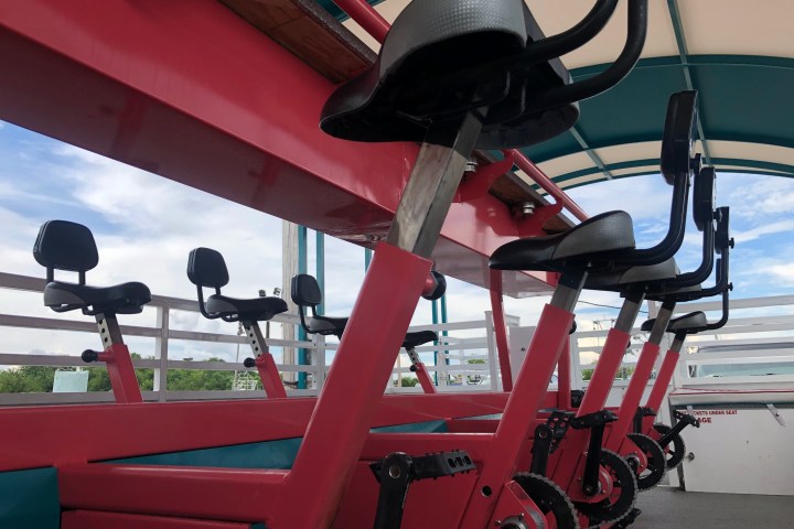 a close up of a bicycle